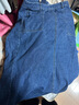 ELAND衣戀牛仔半身裙女高腰大口袋寬松半裙夏季新款 牛仔色(55)Indigo L 170 曬單實(shí)拍圖