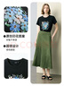 顏域印花休閑短袖T恤女2025年早春修身顯瘦圓領(lǐng)通勤上衣 黑色 2XL 曬單實拍圖