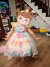 迪士尼（Disney）童裝洛麗塔公主裙女童裙子夏季七彩甜美風(fēng)生日禮服吊帶裙兒童蓬蓬 小馬寶莉裙子+項鏈+裙撐 100 建議2~3歲（ 90-100cm） 曬單實(shí)拍圖