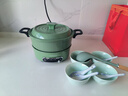 摩飛電器（Morphyrichards）多功能鍋電火鍋 家用烤涮一體電煮鍋電炒鍋電燒烤料理鍋 3L電熱火鍋鍋 MR9087 薄荷綠 曬單實拍圖