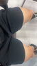 SLAMBLE夏季休閑毛圈五分褲男女健身寬松吸汗潮字母美式短褲 黑色 L 曬單實(shí)拍圖