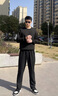 Lee dprre高個子190加長版120cm男褲加肥加大碼運(yùn)動褲直筒薄款寬松休閑褲 黑色/冰絲款-褲長 適合身高1 常 9XL 適合體重350-400斤 曬單實(shí)拍圖