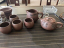 溪茗軒宜興紫砂壺純手工免費(fèi)定制名家泡茶壺套裝高端養(yǎng)生壺禮盒茶具套裝 蒼梧石瓢八件套  230ml 曬單實(shí)拍圖