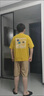 G.DUCKKIDS男童t恤短袖套裝2025新款中大胖童男孩夏季韓版兩件套兒童帥衣服 南瓜款黃色夏季套裝 120 (身高110CM左右) 曬單實拍圖