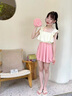兒童泳衣女孩甜美2026新款10歲女童游泳衣裙式泳裝高顏值12公主風(fēng) 粉色 160 【帶胸墊】 曬單實(shí)拍圖