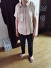 衣典零一（LEDIALYI）時尚洋氣質(zhì)寬松重磅真絲短袖襯衫女2025年夏季新款桑蠶絲小衫上衣 香檳色 3XL 曬單實拍圖