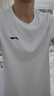 李寧（LI-NING）t恤男士短袖衣服春夏季男裝運動服跑步籃球服速干冰絲健身訓(xùn)練服 新基礎(chǔ)白【速干】 L (175) 曬單實拍圖