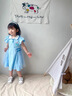 G.DUCKKIDS小黃鴨愛(ài)莎公主裙女童夏裝連衣裙2025新款女寶寶Polo夏季艾莎裙子 藍色送皇冠+魔法棒 100 (建議90-98cm 2-3周歲） 曬單實(shí)拍圖