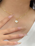 中國黃金CHINA GOLD一貝子黃金項鏈女足金鉆石吊墜七夕情人節(jié)禮物送女友老婆生日實用 京速達-足金倍愛鉆石吊墜+s925鏈 曬單實拍圖