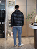 高梵黑金鵝絨服小黑金5.0立領(lǐng)百搭2025年新款男士短外套 黑色 L 曬單實(shí)拍圖