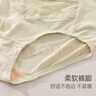 依曼麗蕾絲內(nèi)褲女光滑柔軟透氣中腰包臀桑蠶絲底檔女士三角褲 淺藍(lán) 1條 L 曬單實(shí)拍圖