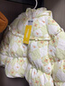 巴拉巴拉童裝嬰兒羽絨服女童寶寶冬季短款外套兒童保暖萌男童 白綠色調(diào)00314 120cm 曬單實(shí)拍圖