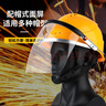 Golmud 安全帽式防護面屏 鋁合金支架 PC透明面具 工人電焊作業(yè)防沖擊 GM793 曬單實(shí)拍圖
