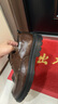 卡帝樂(lè)鱷魚（CARTELO）英倫男士正裝皮鞋透氣經(jīng)典商務(wù)男鞋手抓紋低幫皮鞋男9903棕色44 曬單實(shí)拍圖
