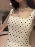 斤慕法式甜美波點(diǎn)吊帶連衣裙 2025年新款女裝修身顯瘦蓬蓬連衣裙裙子 波點(diǎn) L 建議110-120斤 曬單實拍圖