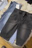 JEEP SPIRIT吉普夏季彈力七分牛仔褲男士韓版修身小腳褲潮男裝中褲薄款7分短 923黑色 33 腰圍二尺六 曬單實(shí)拍圖