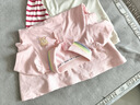 Classic Teddy精典泰迪童裝女童短袖連衣裙兒童polo裙寶寶時(shí)尚公主裙 粉色  110 曬單實(shí)拍圖