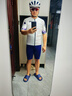 CYKLOPEDIA騎行服自行車(chē)公路山地車(chē)男夏季短袖上衣騎行服短褲套裝速干騎行衣 奶昔白 短袖單上衣 L 建議體重：60-70KG 曬單實(shí)拍圖