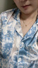 古今（GUJIN）春夏新品性感冰絲睡衣女家居服睡褲仿真絲三件套開衫短袖套裝L 曬單實(shí)拍圖