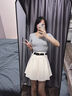 九寸陽(yáng)光百褶裙短裙女小個(gè)子高腰半身裙A字短裙女減齡防走光內(nèi)襯白色 白色 送腰帶 S /推薦體重85-95斤 曬單實(shí)拍圖