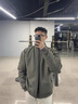 卡圖弛美式三防飛行夾克男秋季痞帥高級感寬松立領(lǐng)棒球服短款外套上衣服 灰色 XL 曬單實拍圖