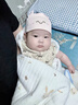 MDUG嬰兒帽子夏季0-6胎帽囟門帽新生兒空頂護鹵門寶寶春夏薄款男女 寶寶囟門帽S碼0-3月藍+黃（2件） 曬單實拍圖