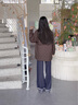 波司登（BOSIDENG）25年新款輕薄羽絨服女短款90絨翻領(lǐng)拼接百搭巴恩風(fēng)外套B250135334 可可棕|7C92 M 165/88A 體重約110-120斤 曬單實(shí)拍圖