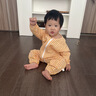 G. DUCKKIDS寶寶爬行服夏季天嬰兒薄兒童外出連體罩衣防臟戶外純棉透氣爬爬服 黃色格子 90cm 曬單實(shí)拍圖