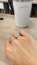 七彩雲(yún)南翡翠戒指銀鑲冰種陽綠翡翠戒指活口戒子戒圈可調(diào) 曬單實拍圖