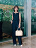 Laurèl【萊賽爾纖維】25秋新款高腰顯瘦直筒褲女LWD363K00600 藏藍色 M 曬單實拍圖