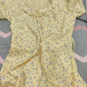 皓娥 法式黃色碎花連衣裙長款女泡泡袖夏季收腰顯瘦小個子海邊度假風(fēng) 【黃色-含內(nèi)襯拉鏈】 M 曬單實拍圖