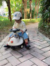 兒童扭扭滑板車(chē)1一3歲男女寶寶滑板溜溜車(chē)玩具大人可坐防側(cè)翻 卡其灰 曬單實(shí)拍圖