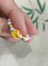 老廟黃金蓮花珍珠戒指足金蓮花活口戒指女款節日禮物 蓮花 金重約0.1-0.15g 曬單實(shí)拍圖