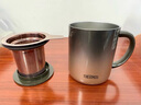 膳魔師（THERMOS）馬克杯不銹鋼茶杯大容量把手杯商務(wù)辦公保溫咖啡杯畢業(yè)禮物TEMC 【鍍鈦茶漏】日暮金 400ml 曬單實(shí)拍圖