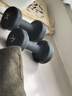 Keep彩色浸塑啞鈴 男士女士家用家庭健身肌肉塑形墨灰色 5kg*2 曬單實(shí)拍圖