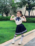 G.DUCKKIDS幼兒園園服夏裝英倫學(xué)院風(fēng)兒童校服套裝小學(xué)生班服夏季畢業(yè)照服裝 男童套裝+勛章領(lǐng)結(jié) 130 建議身高120-130cm年齡7-8歲 曬單實拍圖