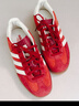 阿迪達(dá)斯 （adidas）三葉草GAZELLE女舒適耐磨低幫板鞋T頭鞋德訓(xùn)運(yùn)動(dòng)休閑紅鞋子IE1051 曬單實(shí)拍圖