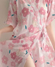 莫代爾日系睡袍女夏季薄款純棉全棉和服睡衣女士甜美睡裙短袖開衫 云朵小兔短袖睡袍 2XL_推薦130-145斤 曬單實(shí)拍圖