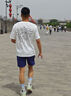 有志者（UZIS）美式運(yùn)動短褲男夏季網(wǎng)眼透氣籃球跑步訓(xùn)練四分梭織褲[子夜] 藏藍(lán)色 M 曬單實(shí)拍圖