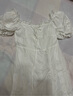 UR【鐘楚曦同款】2025夏季新款女波嬉風(fēng)蕾絲花邊連衣裙UYL750048 本白 M 曬單實(shí)拍圖