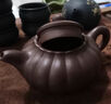 洛湘宜興紫砂壺名家純全手工家用泡茶壺高端茶器輕奢禮品原礦紫砂茶壺 傲菊壺老紫泥 約300ml 曬單實(shí)拍圖