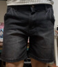 星禾萊夏季復古牛仔短褲三分四分褲男款水洗修身3分4分褲短褲潮牌 黑灰色 29 曬單實(shí)拍圖