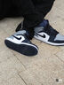 耐克（NIKE）球鞋定制  Air Jordan 1 Mid AJ1影子灰藍復(fù)古男子中幫籃球鞋 影子灰藍 定制款不支持退換 贈送 40 全新 假一賠三 曬單實拍圖