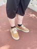 奧康男鞋2025夏季新款沖孔透氣百搭鞋子男運(yùn)動(dòng)英倫風(fēng)黃色印花板鞋男士 麥黃沖孔 42 曬單實(shí)拍圖