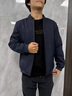 羅蒙（ROMON）外套男時(shí)尚夾克男士行政商務(wù)休閑立領(lǐng)棒球服上衣男深蘭XL 曬單實(shí)拍圖