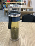 DIKTT德國品牌茶水分離高檔杯泡茶杯便攜過(guò)濾茶道雙層玻璃水杯男大容量 【升級款加厚底】鋼本色 350ml 曬單實(shí)拍圖