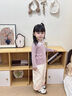 班喜迪女童褲子秋裝2025新款洋氣寶寶休閑長褲童裝兒童直筒闊腿褲春秋款 米色 100 曬單實(shí)拍圖