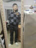 FILA 斐樂官方情侶款編織衫2025春新年款時(shí)尚休閑寬松套頭格子毛衣 正黑色-BK S （165/88A/S） 曬單實(shí)拍圖