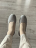 斯凱奇（Skechers）女士時(shí)尚休閑鞋輕質(zhì)EVA發(fā)泡坡跟增高蕾絲鞋面 灰褐色/TPE 37 曬單實(shí)拍圖