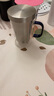 尚明耐熱玻璃泡茶杯茶水分離不銹鋼過(guò)濾辦公茶杯帶蓋帶把透明水杯家用 藍把500ml 曬單實(shí)拍圖